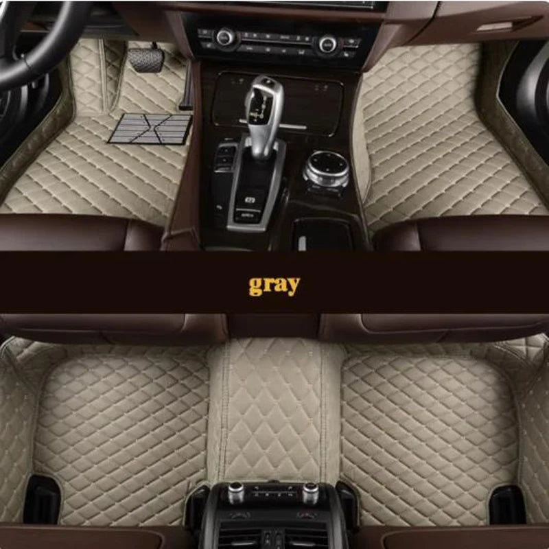 Car Floor Mats For VW VW Golf 7 7.5 GTE GTD GTI 2012~2020 Carpets Leather Mat Rugs Pad Interior Parts Car Accessories