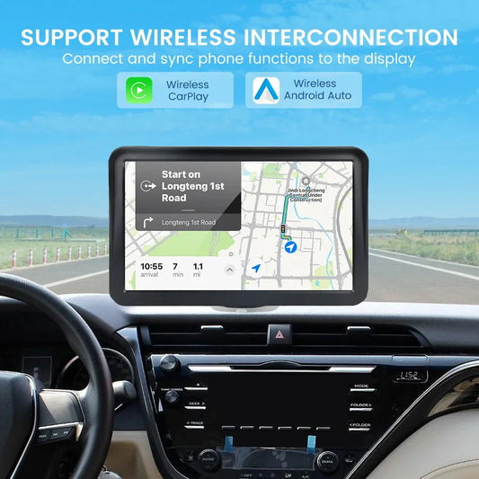 9 inch Portable Car Smart Screen HD Reversing Camera Car Radio DVR Wireless Carplay Android Auto Multimedia Host