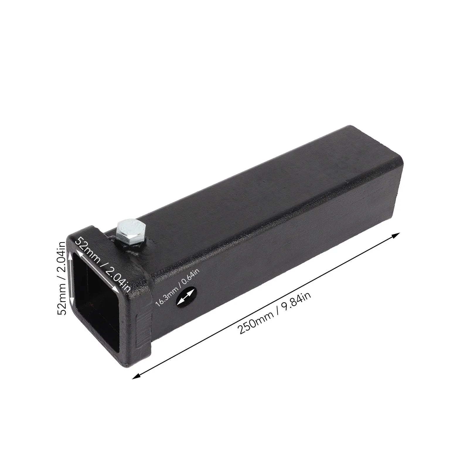 2in Trailer Hitch Receiver Tubing 10in Long Tow Bar Mount RV Parts For Truck Camper Accessory Trailer Hitch Receiver