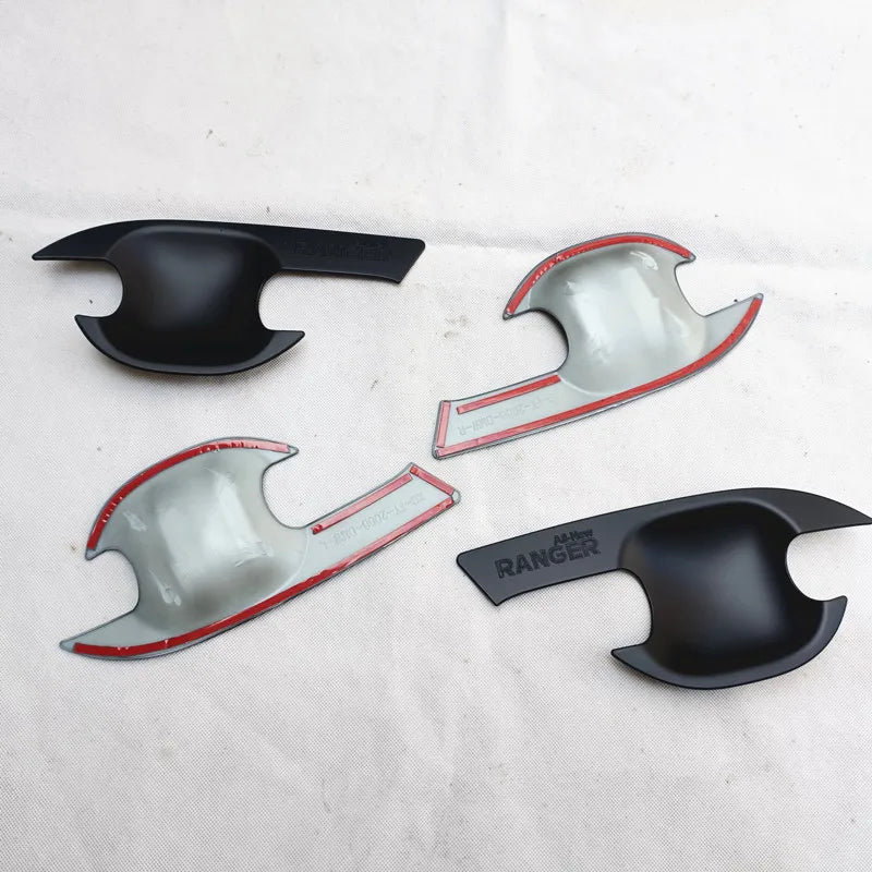 For Ford Ranger T6 Accessories 2011 2013 2016 2017 2018 2019 2020 2021 Door Handle Bowl Cover Trim Plastic Chrome Black