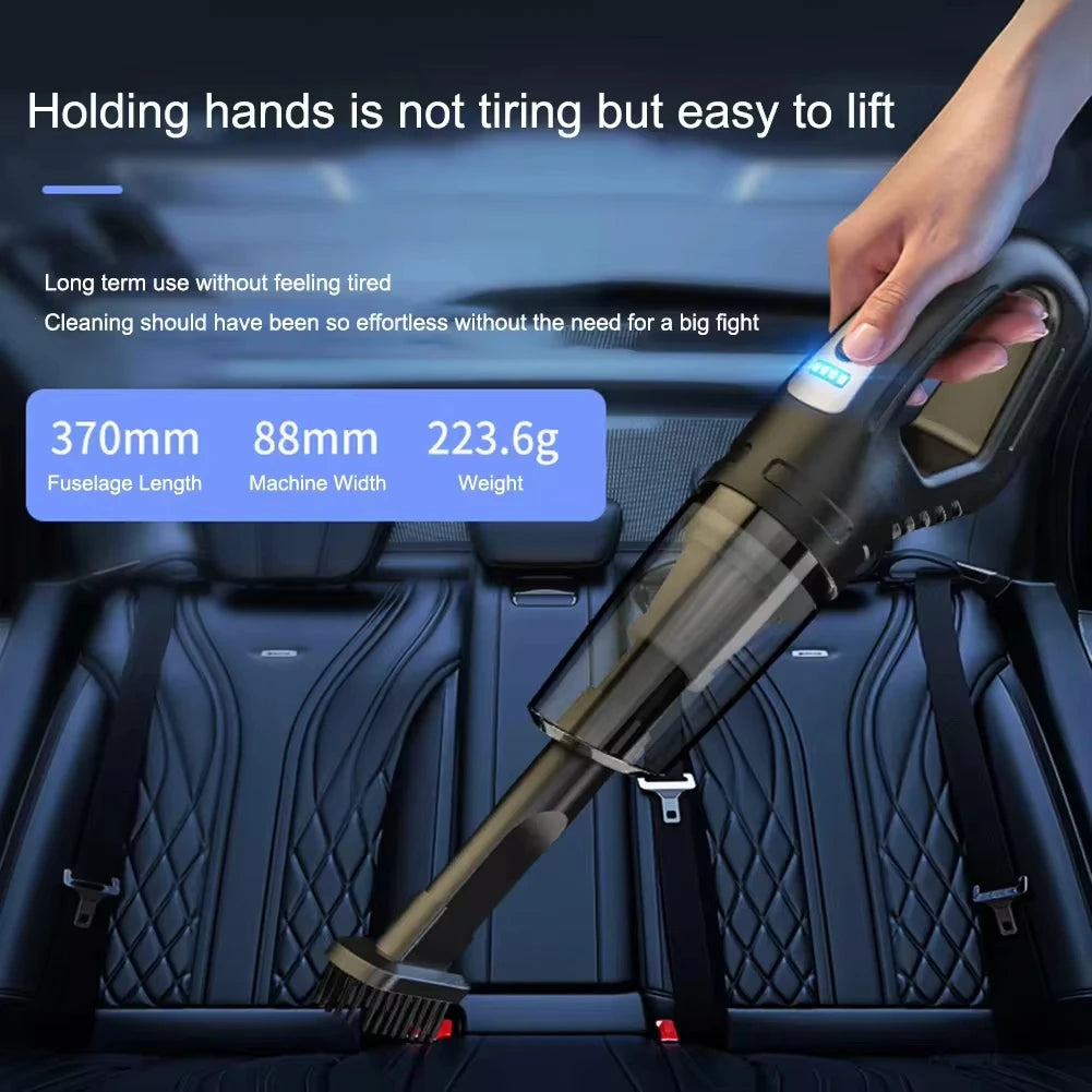 Lenovo Car Vacuum Cleaner 120W High Power USB Charge Handheld Cordless Vacuum Cleaner Strong Suction Car Home 69980000pa New
