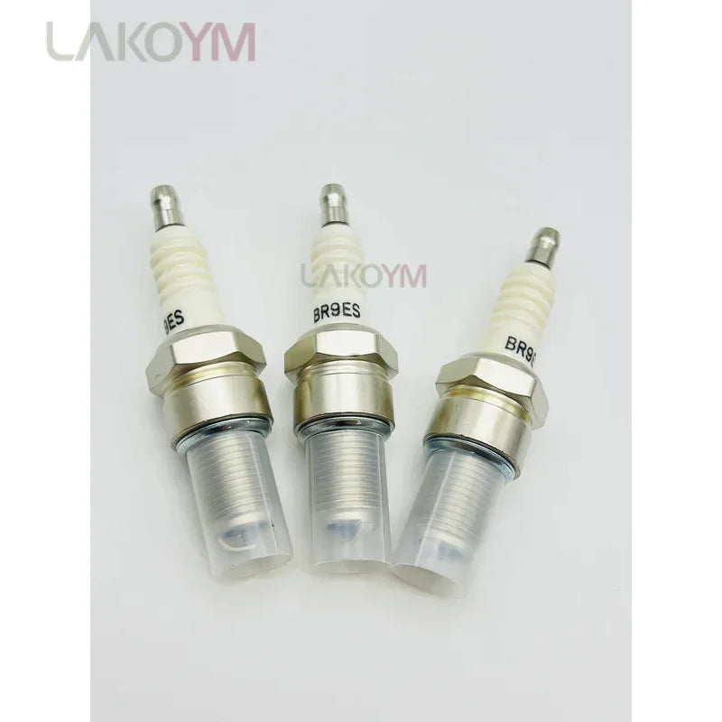 Bujía BR9ES compatible con bujías Yamaha, Rieju, Piaggio, Suzuki, Peugeot, Kawasaki, Gilera, Gas Gas y Aprilia.