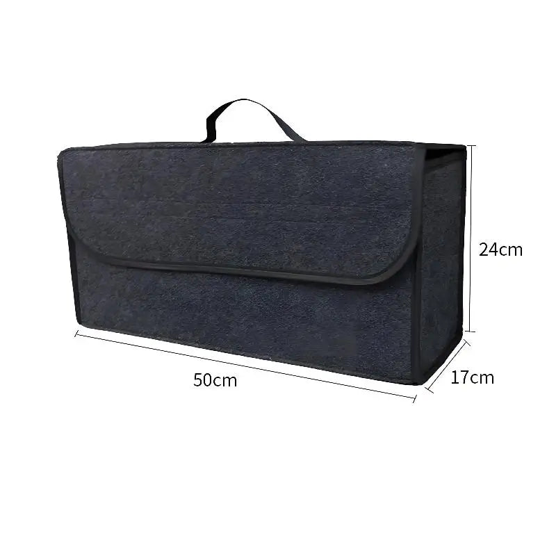 Large Anti-Slip Organizer For Car Trunks – Soft Felt Storage Box With Compartments