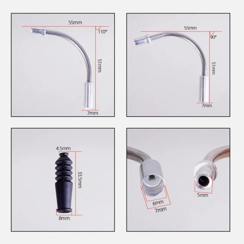 V-Brake Noodles Bend Tube Cable Guide Rubber Head Hose Dust Cover Brake Wire Protection Cover Parts MTB Accessory