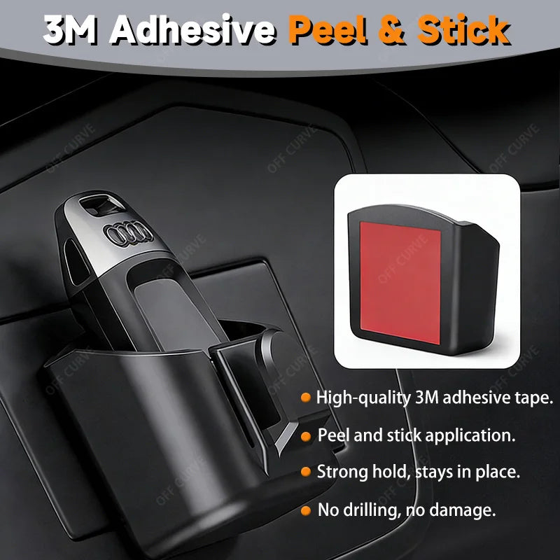 Car Key Holder Clip Car Interior Storage Box Dashboard Organizer Adhesive Mount for Card Key Rack Universal Car Accessories