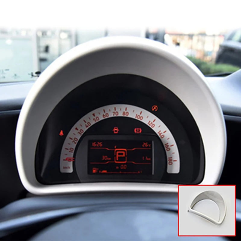 Full Set White Interior Decoration Cover Car Stickers For Smart 453 451 2015-2020 Accessories