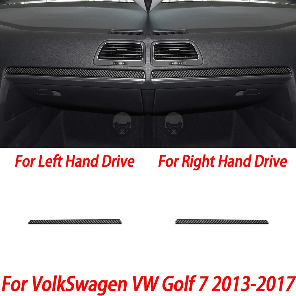 For VW Golf 7 GTI Mk7 2013-2017 Car Interior Accessories Cup Holder Frame Console AC CD Control Cover Gear Shift Panel Sticker