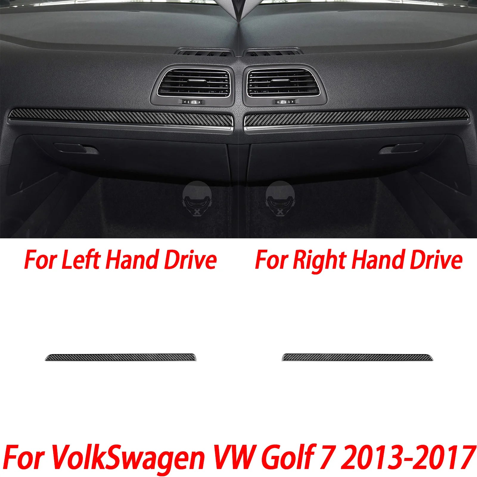 For VW Golf 7 GTI Mk7 2013-2017 Car Interior Accessories Cup Holder Frame Console AC CD Control Cover Gear Shift Panel Sticker