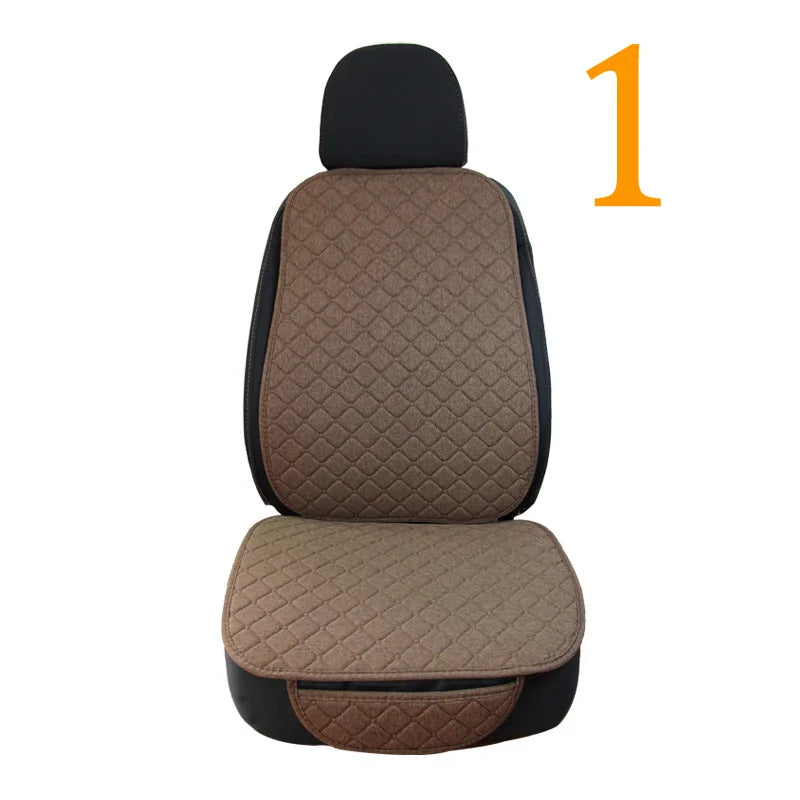 Car Seat Cover Accesorries Flax Summer Protect Cushion Protector Front Rear Full Set Vehicle Supplies Auto Interior Universal