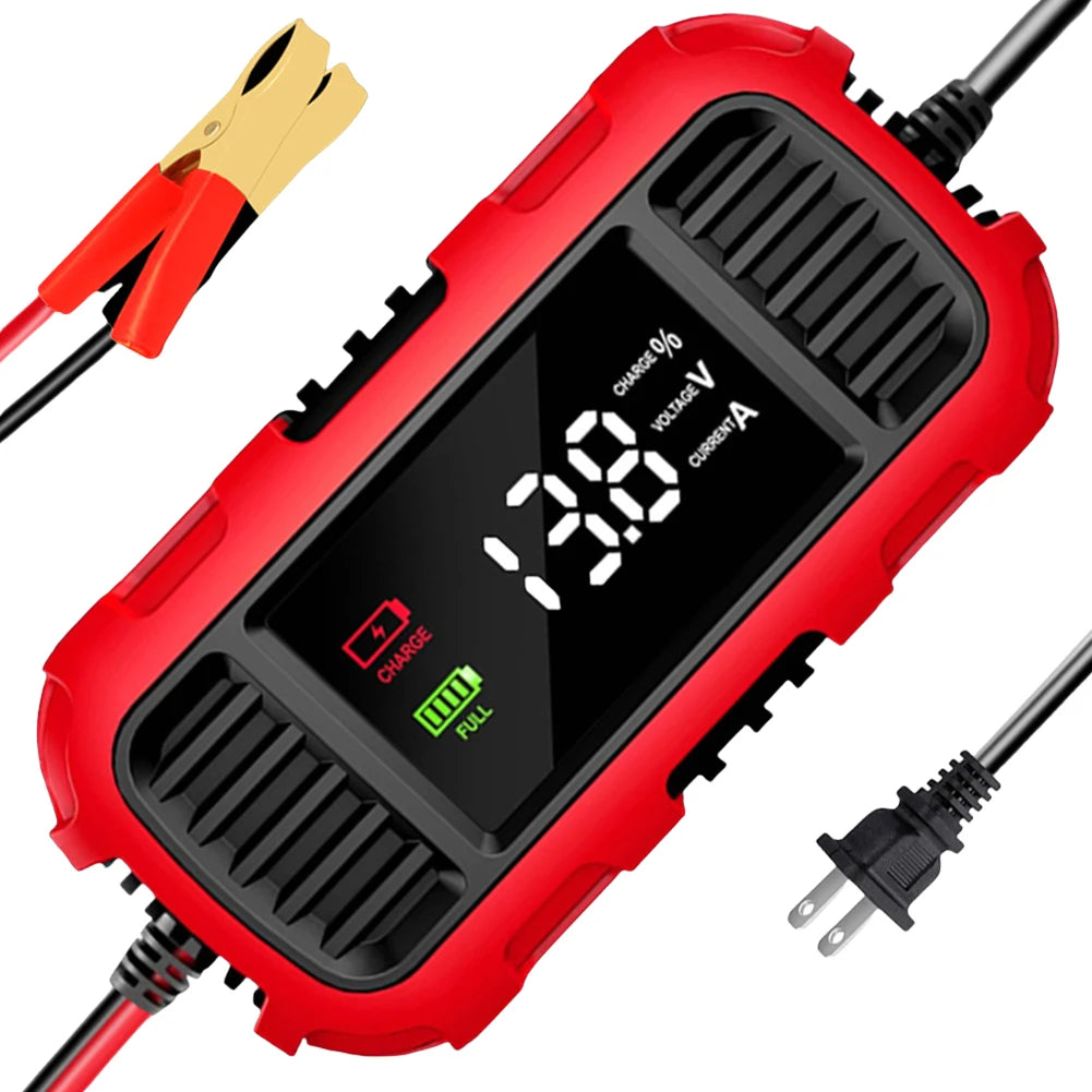 12V 2A Car Battery Charger Car Motorcycle Lead Acid Battery Charger Fully Automatic Battery Charger for Car Truck Battery