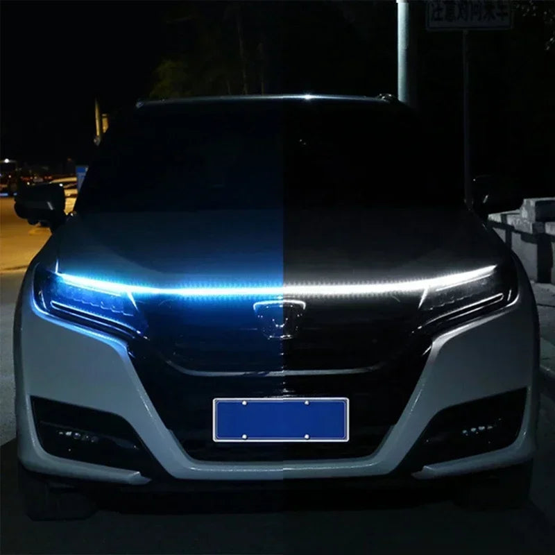 Led Car Hood Light Strip Decorative Lamp Flexible DRL Daytime Running Lights Auto Headlight Strips Car Assecories