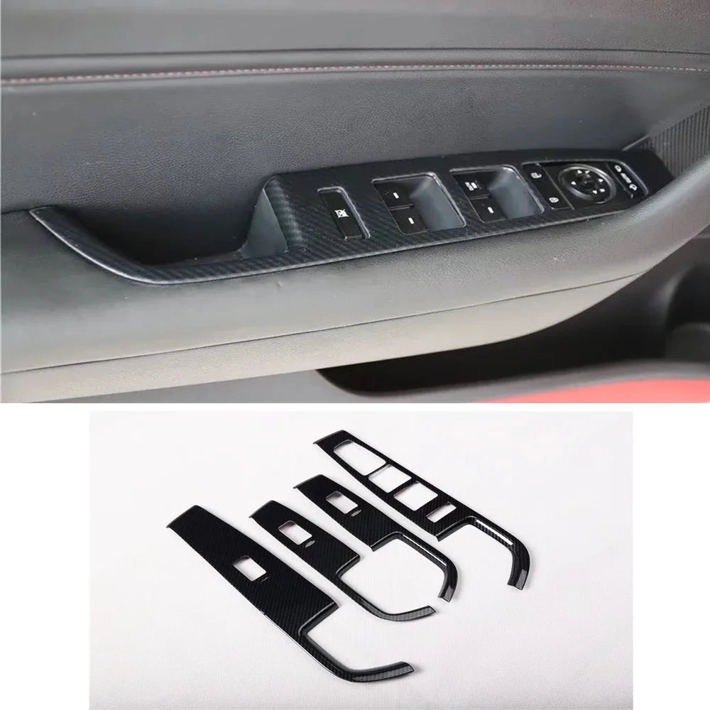 For Hyundai Sonata 9th 2016 2017 Interior Accessories Steering Wheel Cover Door Interior Handle Cover Center Control Panel Trim