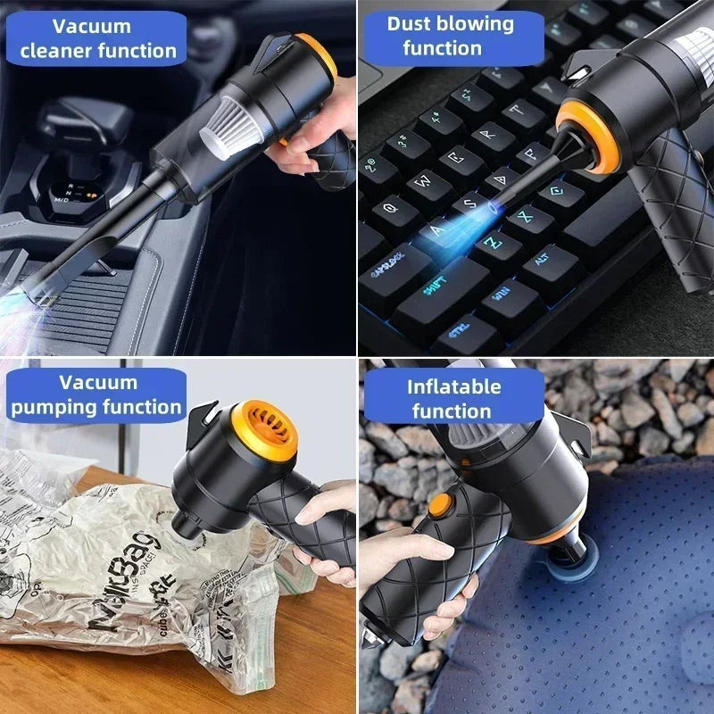 990000PA Car Vacuum Cleaner Wireless Handheld High Power Rechargeable Strong Suction Blowing Vacuum Cleaner Car Home Dual-Use