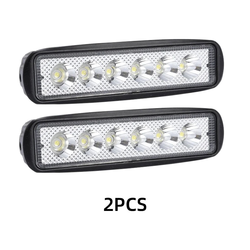 6 LED Car Work Light High Bright Spotlight Offroad Automobile Truck Driving Fog Headlights DRL Driving Lamp 12V Universal