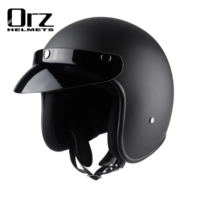 Motorcycle Helmet Motocicleta Cacapete Casco Casque  Retro open face helmet 3/4 moto casco DOT approved