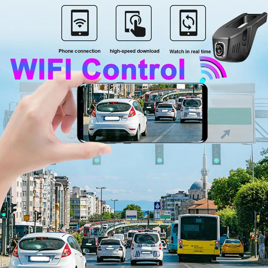 1080P Car Dashcam 4K 5K Video Recorder 24 Hours Front and Rear Car Camera Electronic Products Black Box APP Control Accessories