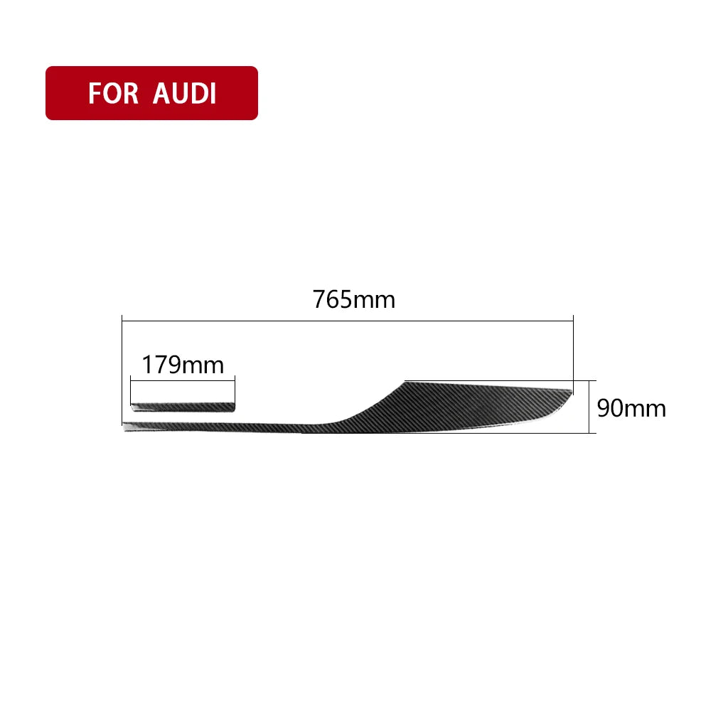 Accesorios de fibra de carbono para Audi A6 C7, modificación interior del salpicadero del coche, tira decorativa para copiloto, pegatina embellecedora
