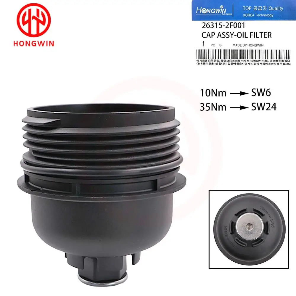Tapa de filtro de aceite completa para Hyundai Santa FE DM Tucson ix35 Maxcruze Kia Sportage Sorento 263152F001,26315-2F001 2.0 2.2 Diesel