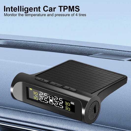 Digital LCD Display Auto Security Alarm Systems Tyre Pressure Monitoring System with 4 External Sensors Car TPMS Universal