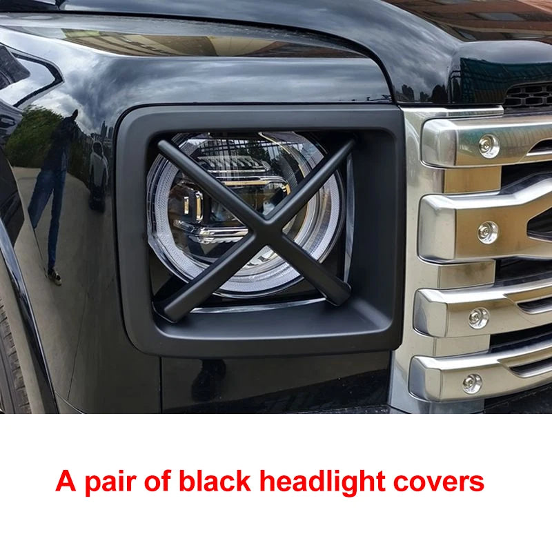 Car Head Lights Lamp Covers For Haval H9 MK2 Accessories 2025 2024 2026 Auto Parts Modified Surround Trim Taillights Cover Guard