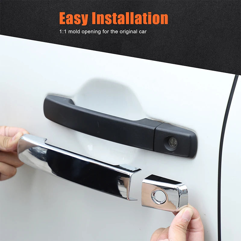 For 2005-2017/2022 Nissan Frontier car exterior door handle protective cover car decorative accessories ABS carbon fiber pattern