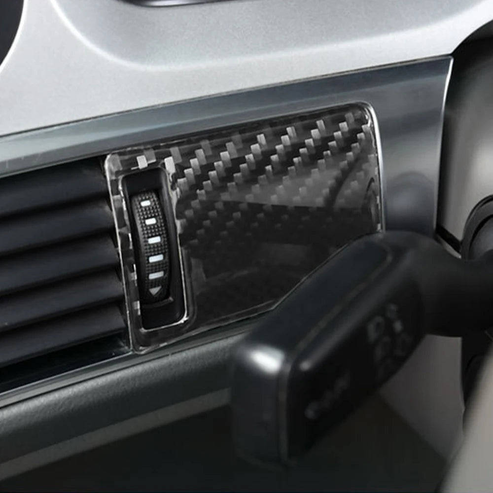 For Audi A6 C6 4F 2005-2011 Car Interior Carbon Fiber Left Side Air Outlet Panel Trim Sticker Frame Cover Decor Auto Accessories