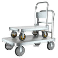 Durable 500kg Metal Flatbed Hand Truck Carts Silent Foldable Platform Trolley Four-Wheel For Carrying OEM Customizable Mesh