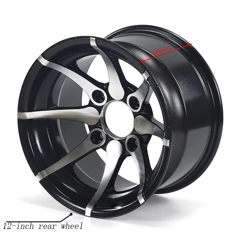 12 Inch Aluminum Alloy Front And Rear Wheels For DIY ATV UTV Go Kart Quad Bike Golf Car Tour Car 12-inch Tires