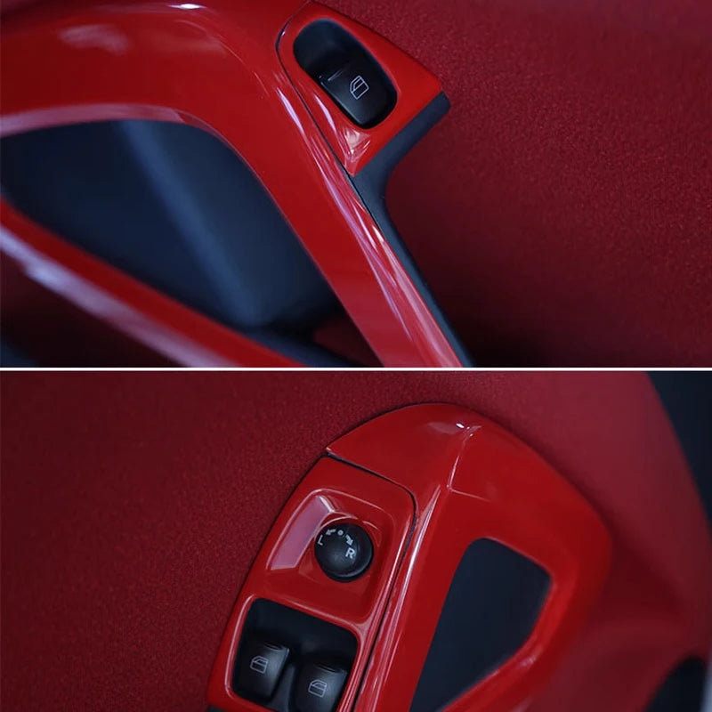 Car Interior Stickers For Smart Brabus 451 Fortwo Accessories Car Styling Steering Wheel Modification Protection Sticker