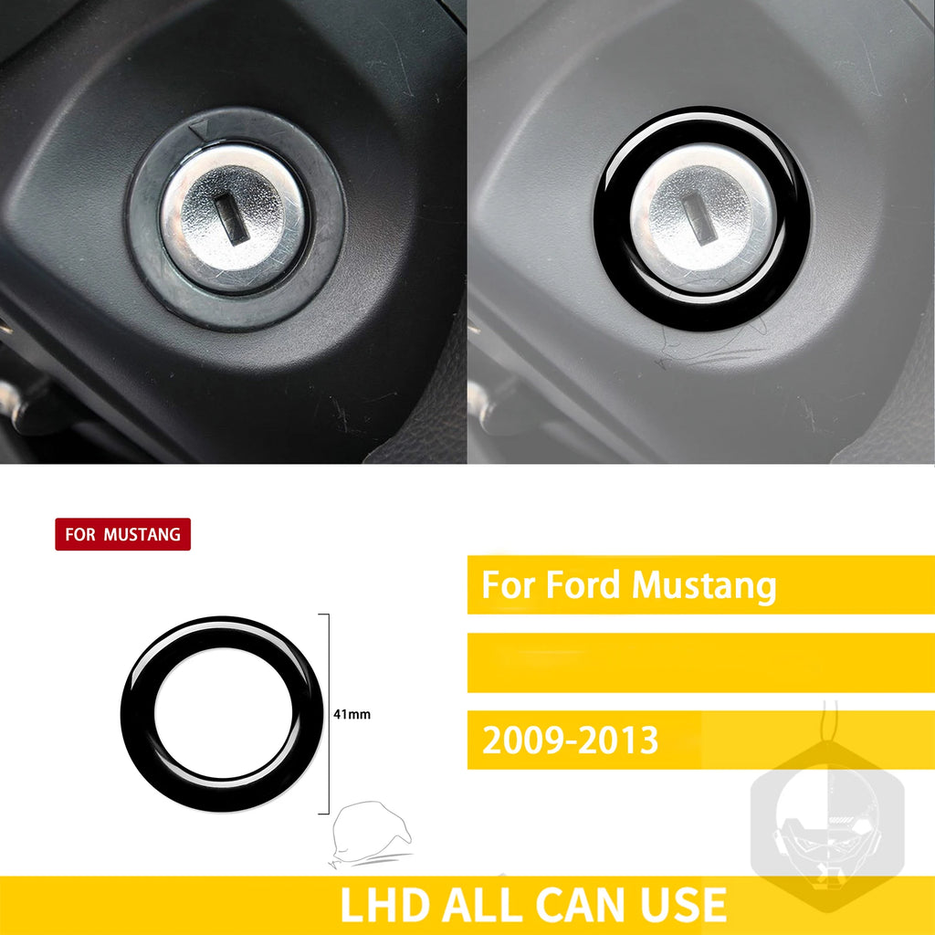 For Ford Mustang 2009-2013 Accessories Car Plastic Black Interior Door Panel Gear Cupholder Air outlet Trim Sticker Decoration