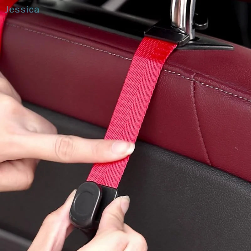 ♥2Pcs Car Seat Back Organizer Holder Clips Auto Fastener Hooks Car Storage Interior Accessories