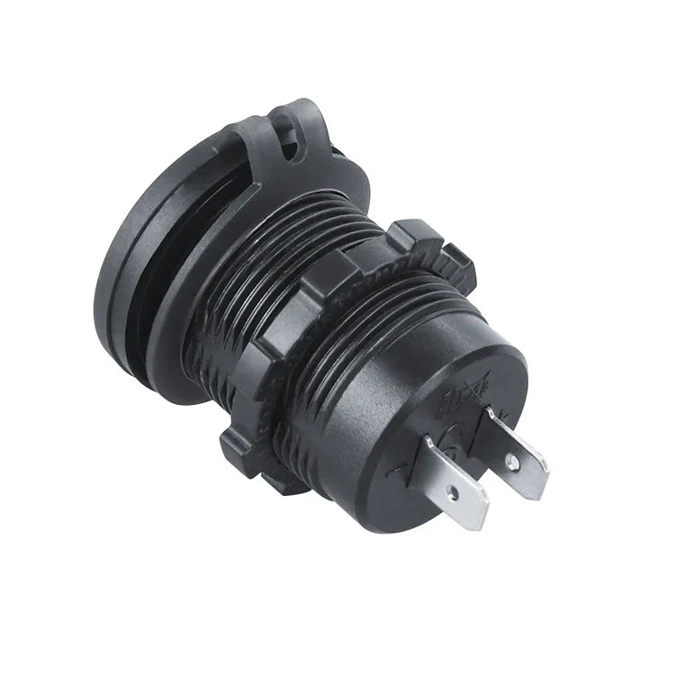 86W Car Charger PD Type C QC3.0 Fast Charging with Voltmeter Power Outlet Adapter Waterproof 12V/24V for Car Boat Motorcycle