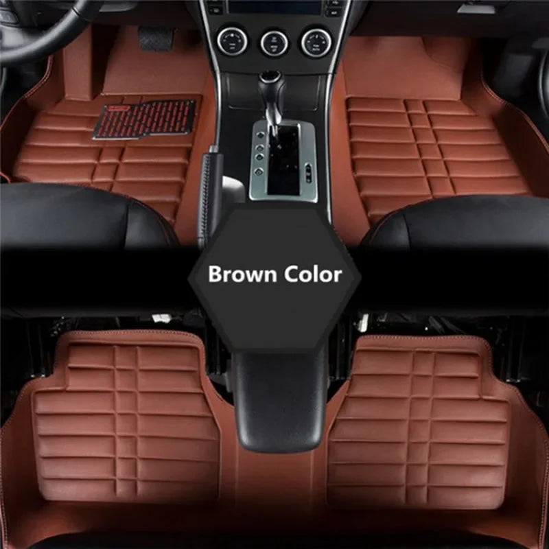 5PCS Universal Car Auto Floor Mats Floor Liner Front&Rear Waterproof Anti-Slip Set Floor Liner Mat Carpet All Weather Mat