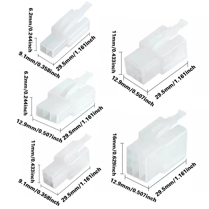 NEW Car Motorcycle Electrical Connectors: 2.8mm 2 3 4 6 9 Pin Wire Terminal Hooks for Male & Female Terminals Assorted Kit