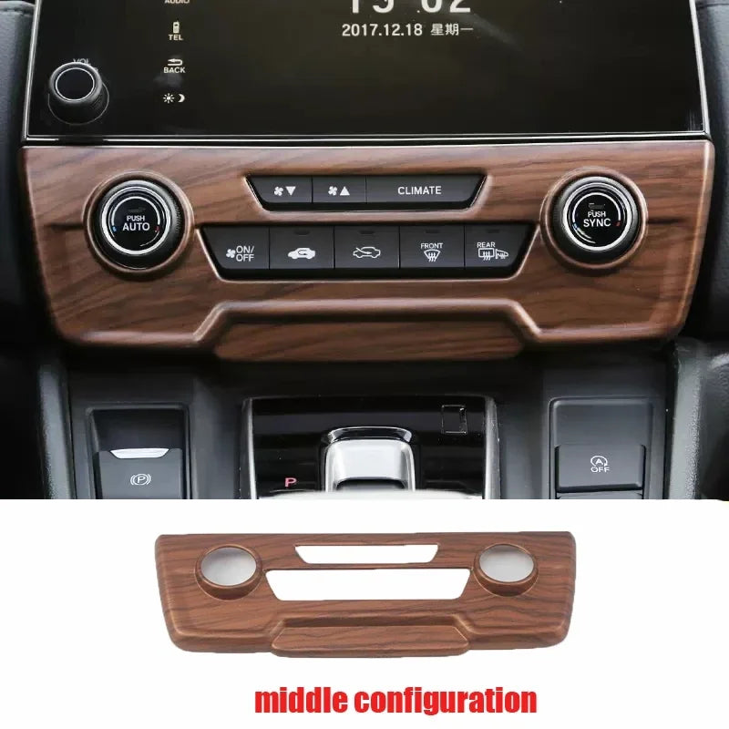 For Honda CRV CR-V 2017 2018 2019 2020 2021 2022 Peach Wood Interior Accessories Decoration Cover window switch gear panle cover