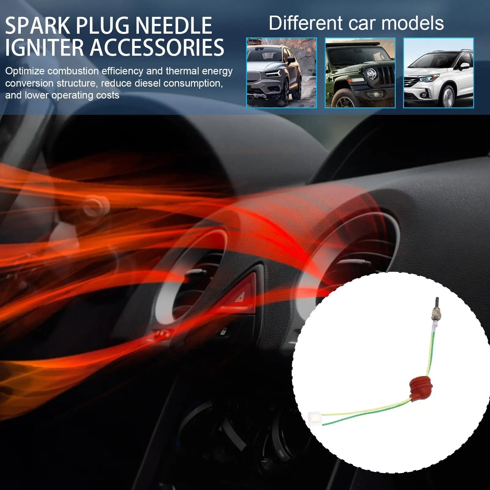 Heater Spark Plug Multi-functional Parking Heater Plug Ignition Needle Parking Heater Accessory For Car Engine Truck Electrical