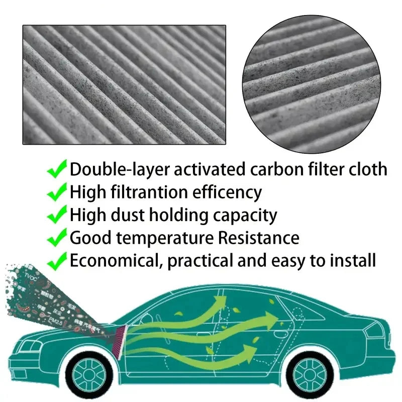 1PC Cabin Air Filter For  Ford Focus 3 Kuga 2 C-Max 2 Volvo V40 AV6N-19G244-AA OEM 1776360 2504776 Pollen Cabin Air Filter