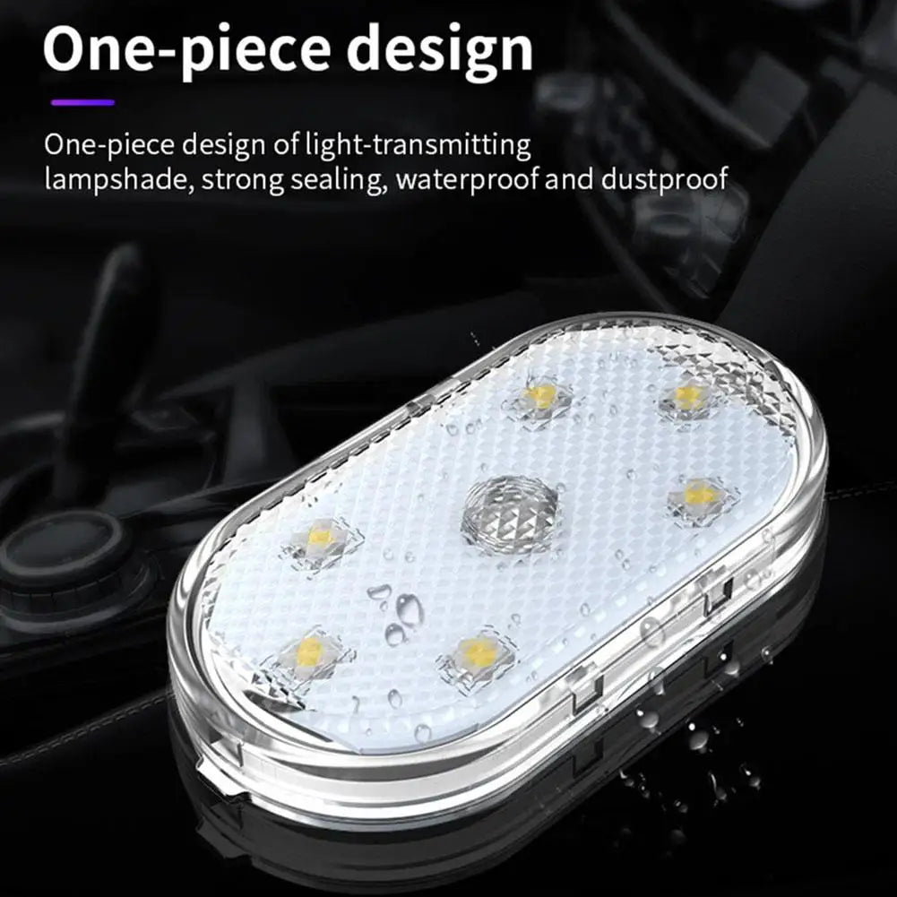Car LED Touch Lights USB Sensor Rechargeable Reading Light Auto Door Light Roof Ceiling Lamp Car Interior Atmosphere Lamp