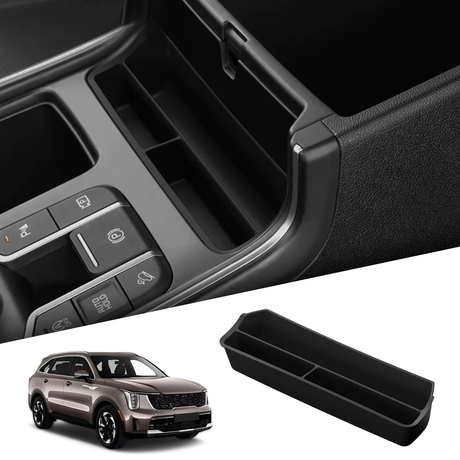 For Kia Sorento 2021-2025 Central Console Storage Box Car Interior Accessories Organizer Storage Case in Front of Armrest Box