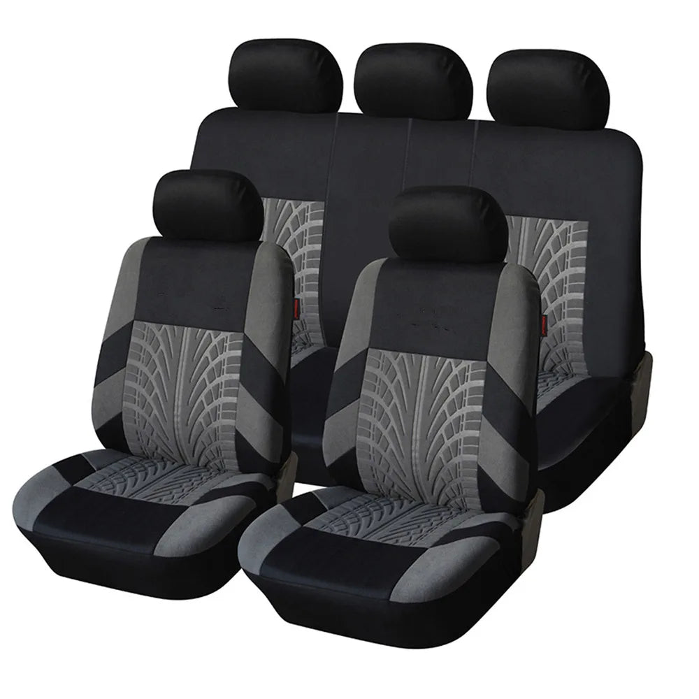 Universal Car Seat Covers Full Set Front Split Rear Bench For Car Universal Cloth SUV Sedan Van Automotive Interior Covers