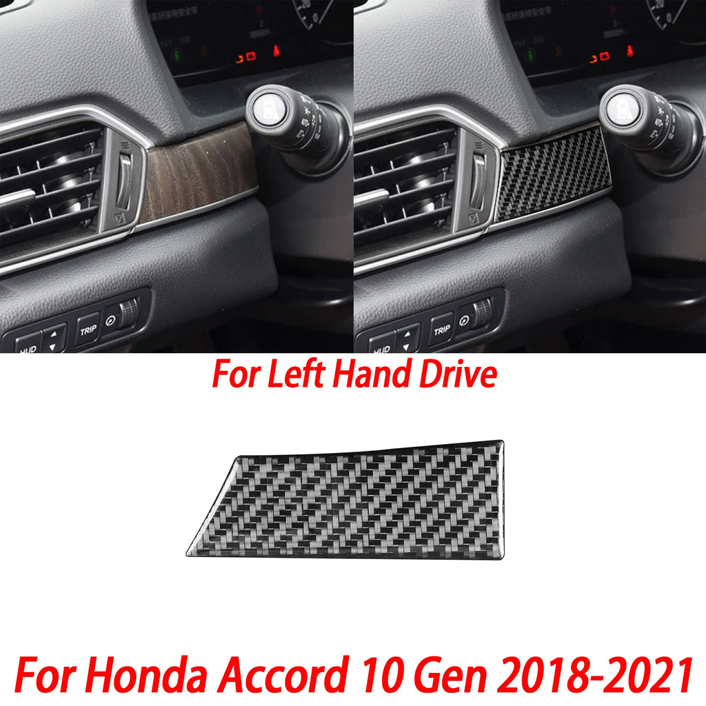 Interior Accessories Steering Wheel Central Armrest Panel Cup Holder For Honda Accord 10th Gen 2008—2021 Carbon Fiber Sticker