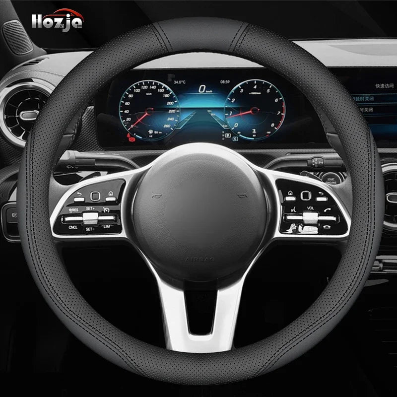 Large Size Bus Truck Steering Wheel Cover Leather Braid Cover for MAN TGS TGX E TGE CIT TGL TGM Auto Interior Accessories