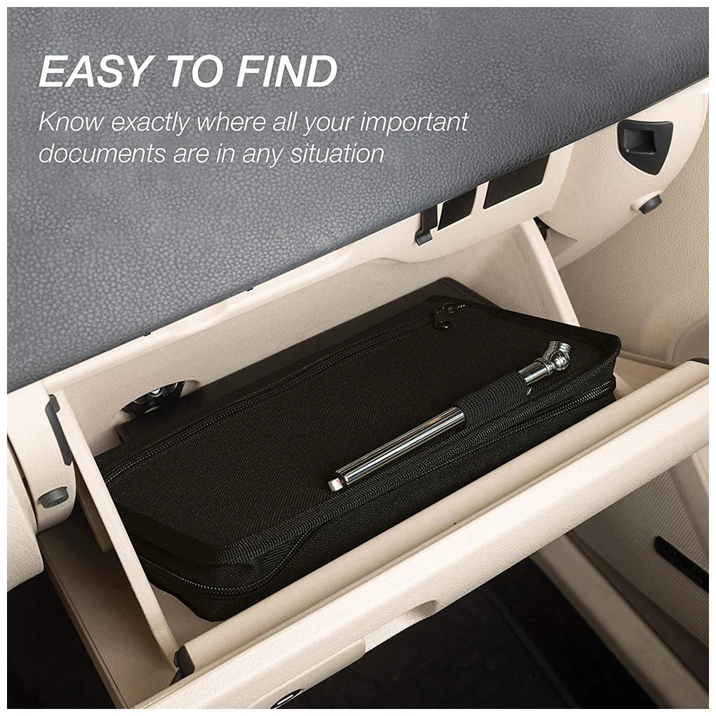 Car Organizer Storage Bag for Manual Registration Card Multifunctional Auto Interior Document Holder Car Glove Box Organizer