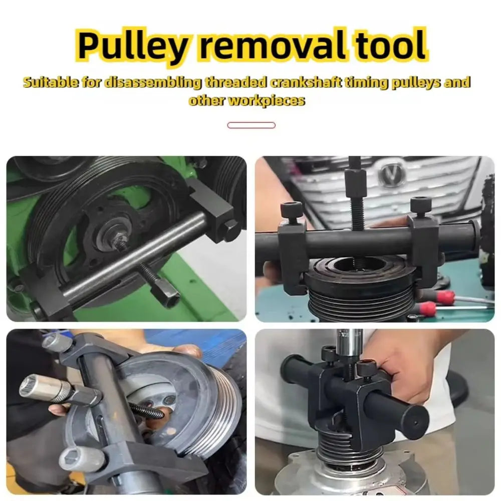 Adjustable Design Pulley Removal Tool Set Firm Grip Non-slip Crankshaft Remover Tool Universal Fit Easy Operation