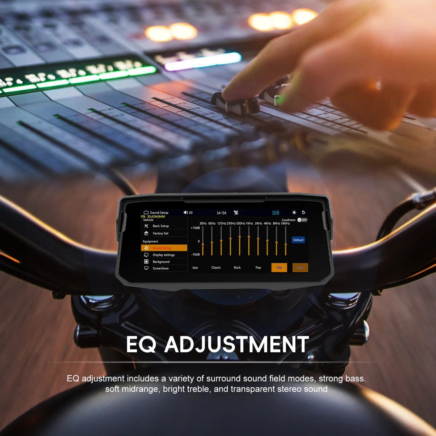 Podofo 6.86'' Smart Screen Player Motorcycle Carplay Android Auto IP68 Waterproof Bluetooth Tire Pressure Airplay Android Cast