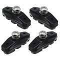 C Brake Pads V Shaped Grooved Rubber Wear Resistant Noise Reduction Design Universal Fit For Road Mountain Bikes Compatible