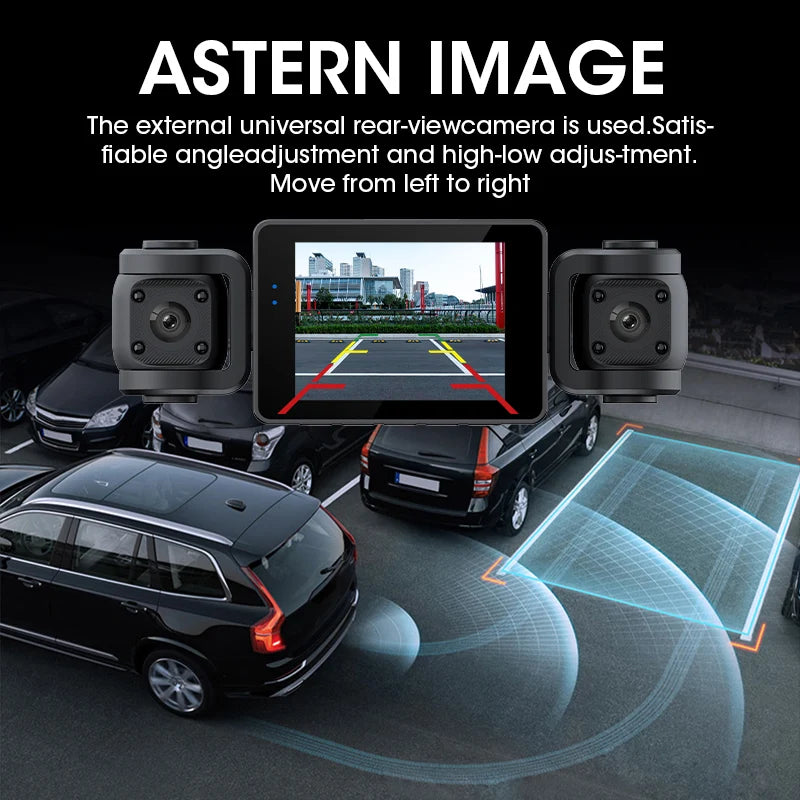 4 Channel Mini Dash Cam Car Camera 360° Front Left Right Rear View Car DVR Video Recorder G-Sensor Night Vision & Loop Recording