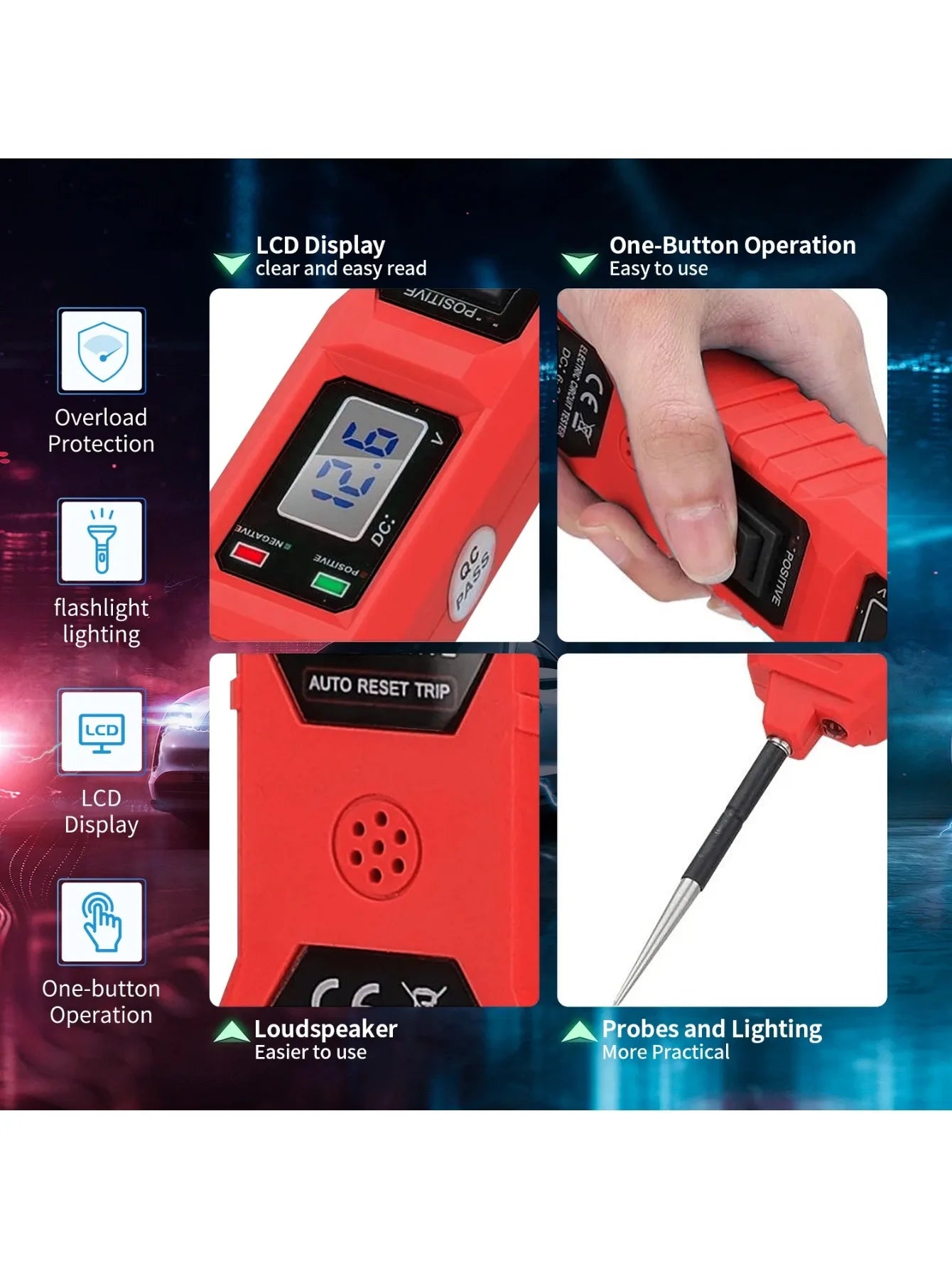 The Newest Electric Circuit Tester CNBJ-823 Automobile Electrical System Tester With Power Switch Vehicle Diagnostic Tool