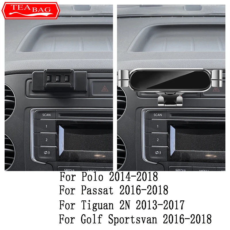 Car Phone Holder For Volkswagen VW Tiguan 5N Passat Polo V 6C Golf Sportsvan 2013-2018 Car Interior Modification  Accessories