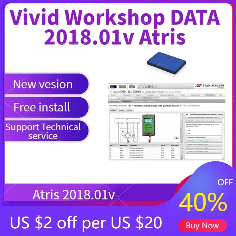 Auto Repair Software Vivid Workshop Data Car Models Workshop Vivid Technic ATRIS StaKis 2018.01V Diagnostic Car Tool Repair